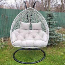 Двойной кресло-кокон на усиленой стойке Березка