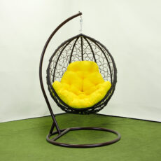 Подвесное кресло кокон на усиленной стойке Графит