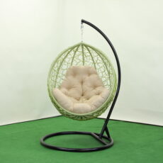 Подвесное бежевое кресло кокон Наоми