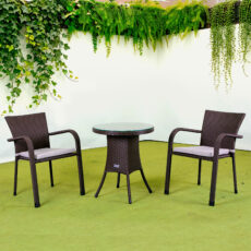 Балконный комплект мебели Терра коричневый с черным